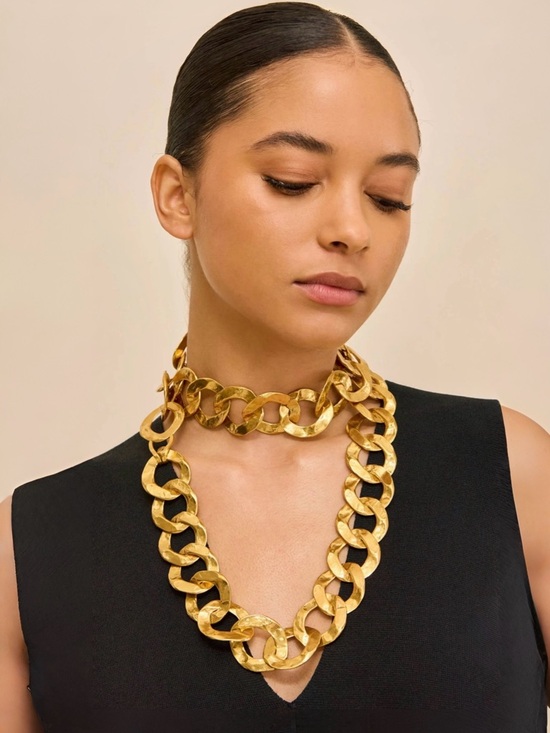 NEW Cult Gaia Dulce Belt Gold
Hammered Metal Waist Chain MSRP $398 main image 7